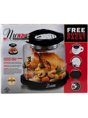 NEW NuWave Pro Primo Combo Grill Oven Model 20701 Extender Rings & Bonus Pack